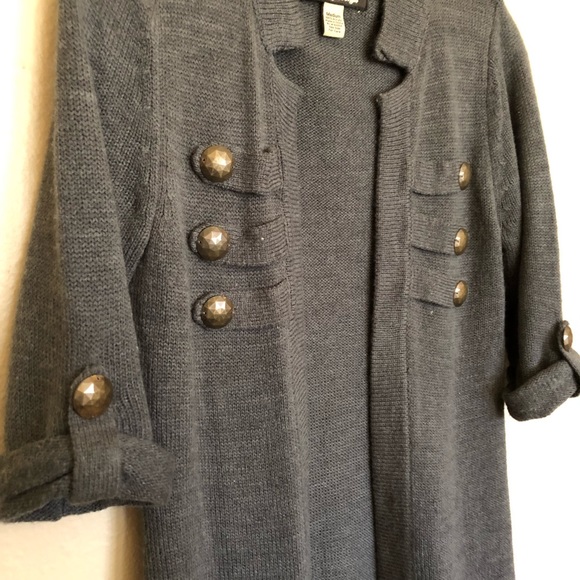 Military Cardigan Sweater - Picture 2 of 2